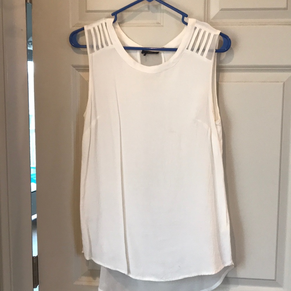 White panel tank top